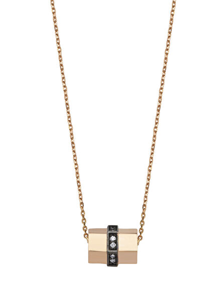 Diamond Detail Men's Gold Necklace